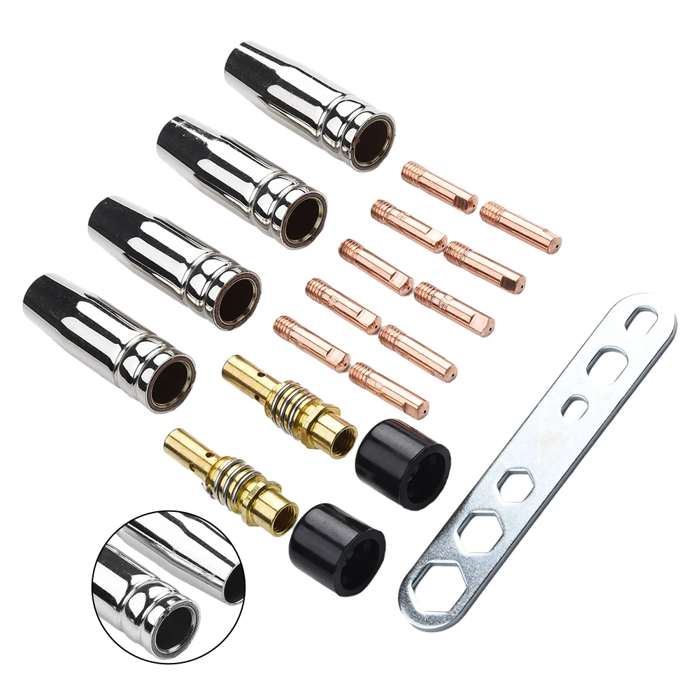 Accessories Nozzle Welding Gun Parts Kit 19 Pack Corrosion Resistant For Binzel 15AK Nozzle Contact Tip Components
Accessories Nozzle Welding Gun Parts Kit 19 Pack Corrosion Resistant For Binzel 15AK Nozzle Contact Tip Components
