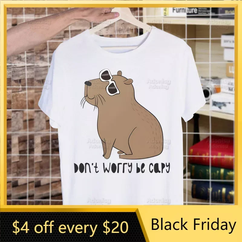 Capybara Printing Street Style Casual Short Sleeve Men Cute Animal Cartoon T Shirt Loose O-neck Tshirt Male T-shirt
Capybara Printing Street Style Casual Short Sleeve Men Cute Animal Cartoon T Shirt Loose O-neck Tshirt Male T-shirt
