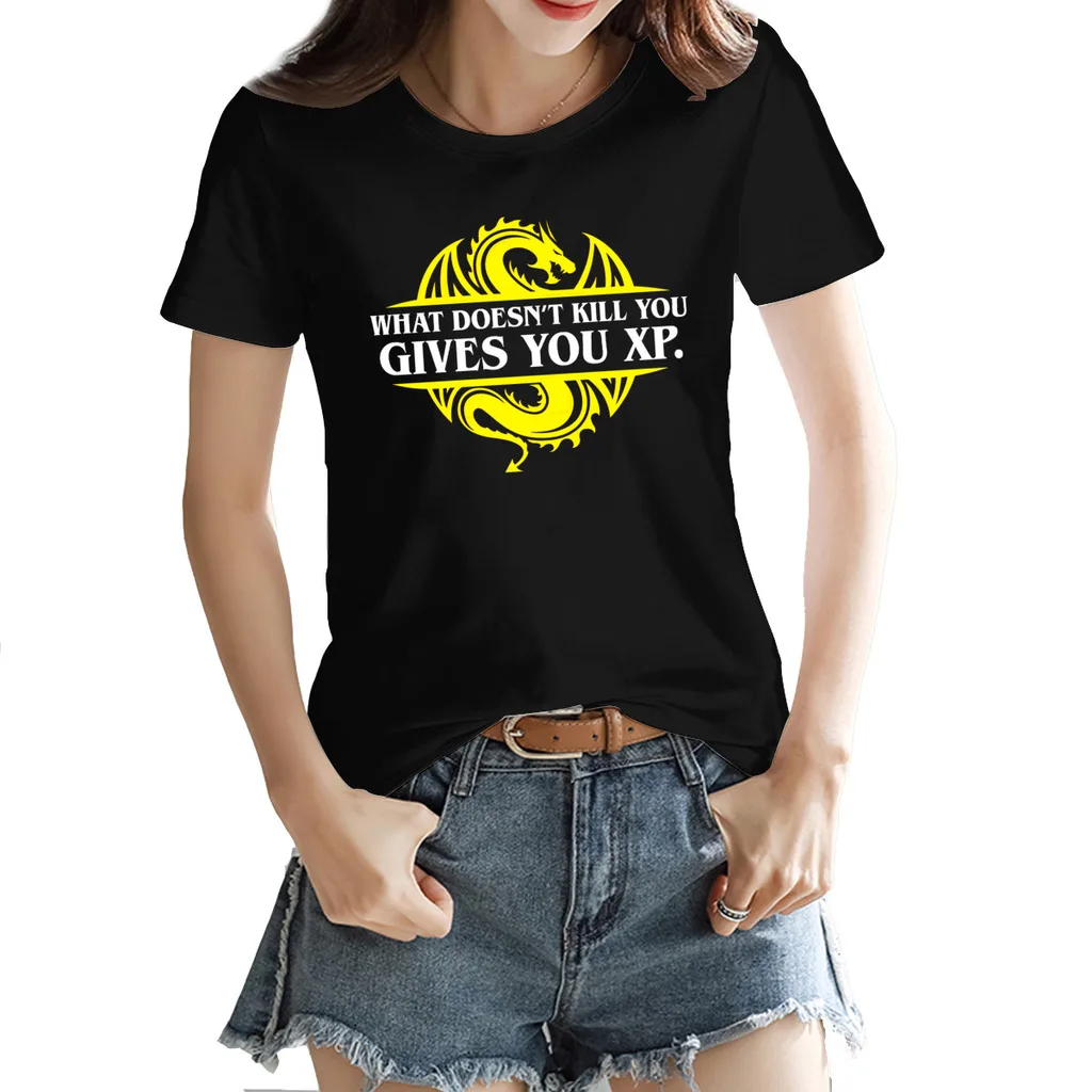 Cute What Doesn't Kill You Gives You Gamers Essential Round neck T-shirt Black Funny Vintage Harajuku Tops Tees European Size
Cute What Doesn't Kill You Gives You Gamers Essential Round neck T-shirt Black Funny Vintage Harajuku Tops Tees European Size