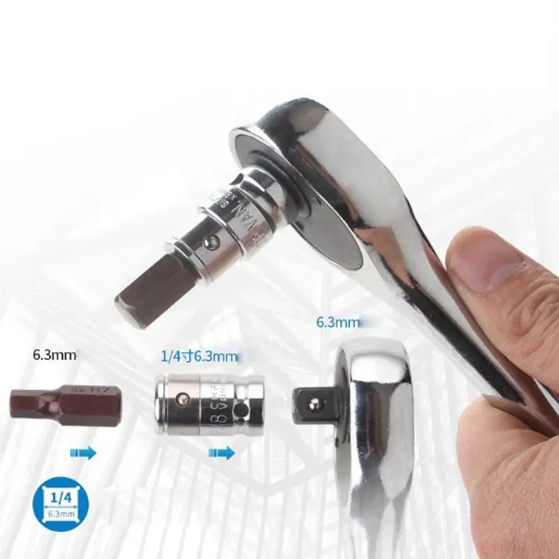 1/4 Square Drive To 1/4 Hex Shank Impact Socket Impact Drive Quick Change Chucks Converter Hand Tools
1/4 Square Drive To 1/4 Hex Shank Impact Socket Impact Drive Quick Change Chucks Converter Hand Tools