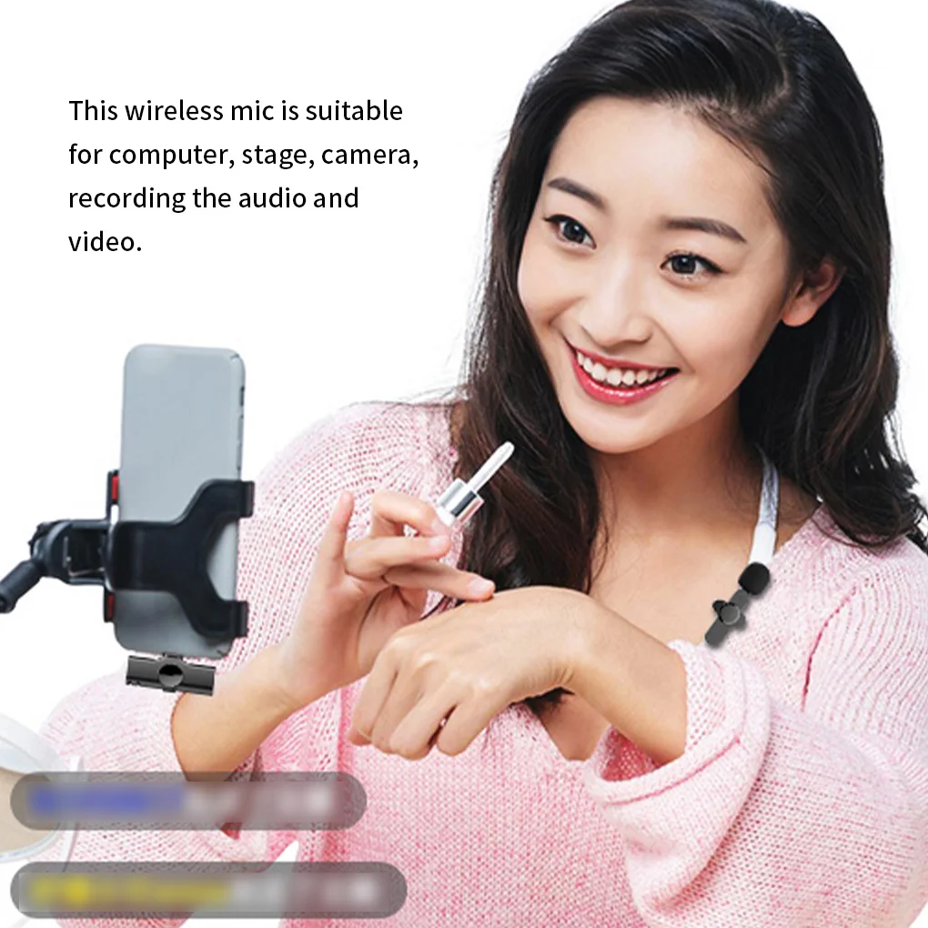 Wireless Lavalier Microphone Portable Mini Mic for iPhone for Android Live Broadcast Pickup Portable Mobile Collar Mic
Wireless Lavalier Microphone Portable Mini Mic for iPhone for Android Live Broadcast Pickup Portable Mobile Collar Mic