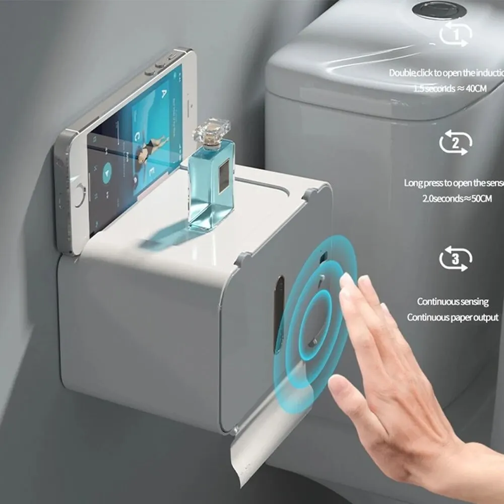 Waterproof Wall-mounted Automatic Toilet Paper Holder Shelf Rack Bathroom Accessories Induction Dispenser Storage Keeps Roll of
Waterproof Wall-mounted Automatic Toilet Paper Holder Shelf Rack Bathroom Accessories Induction Dispenser Storage Keeps Roll of