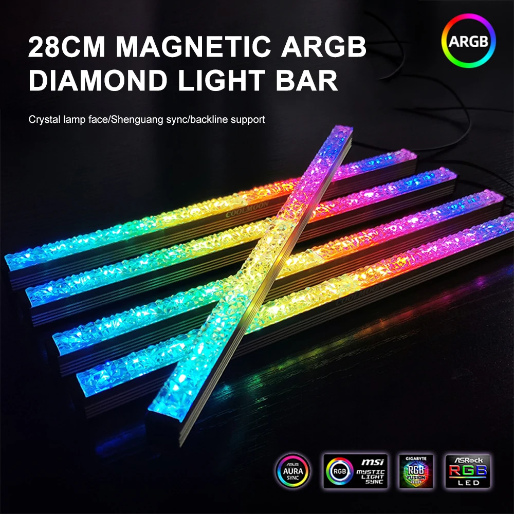 Diamond light bar RGB chassis decorative light bar LED magic light synchronous magnetic hard light bar
Diamond light bar RGB chassis decorative light bar LED magic light synchronous magnetic hard light bar