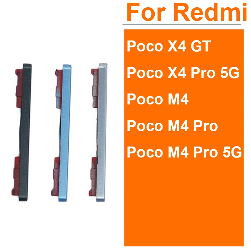 Power Voume Side Button For Xiaomi Poco Pocophone X4 GT X4 Pro M4 M4 Pro 5G Power On Off Switch Volume Side Button Keys
Power Voume Side Button For Xiaomi Poco Pocophone X4 GT X4 Pro M4 M4 Pro 5G Power On Off Switch Volume Side Button Keys
