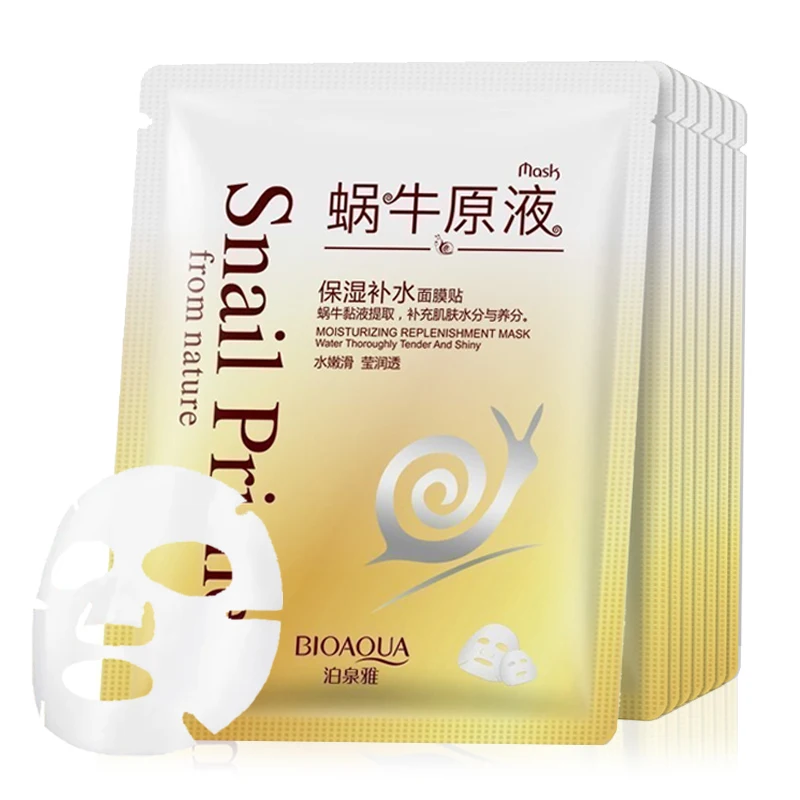 10pcs BIOAQUA Snail Essence Face Masks Moisturizing Anti-aging Tender and Smooth Whitening Facial Mask for Face Beauty Skin Care
10pcs BIOAQUA Snail Essence Face Masks Moisturizing Anti-aging Tender and Smooth Whitening Facial Mask for Face Beauty Skin Care