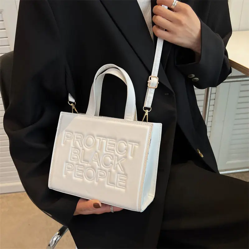 Women Handbags Fashion Letters Tote Bag Designer Luxury Pu Leather Shoulder Crossbody Bags Protect Black People Shopper Bag Men
Women Handbags Fashion Letters Tote Bag Designer Luxury Pu Leather Shoulder Crossbody Bags Protect Black People Shopper Bag Men