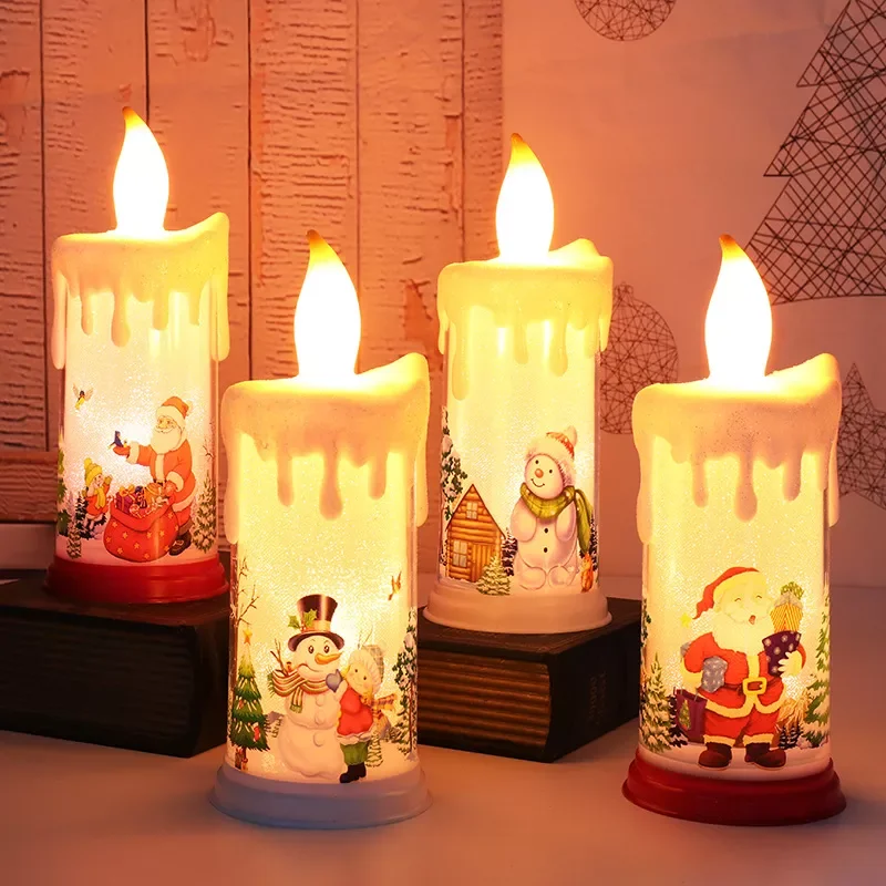 NEW IN New Christmas decorative candle lights LED simulated flame candles Santa Claus snowman decorative candle decorations
NEW IN New Christmas decorative candle lights LED simulated flame candles Santa Claus snowman decorative candle decorations