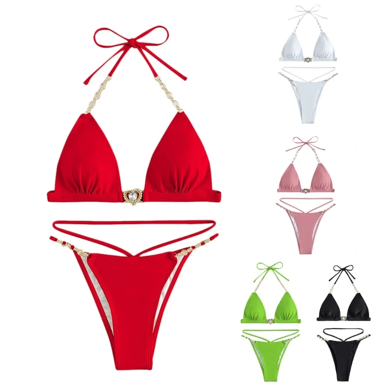H58D Womens Split Swimsuit Thong Two-Pieces Strappy Swimming Suit High Cut Beachwear
H58D Womens Split Swimsuit Thong Two-Pieces Strappy Swimming Suit High Cut Beachwear