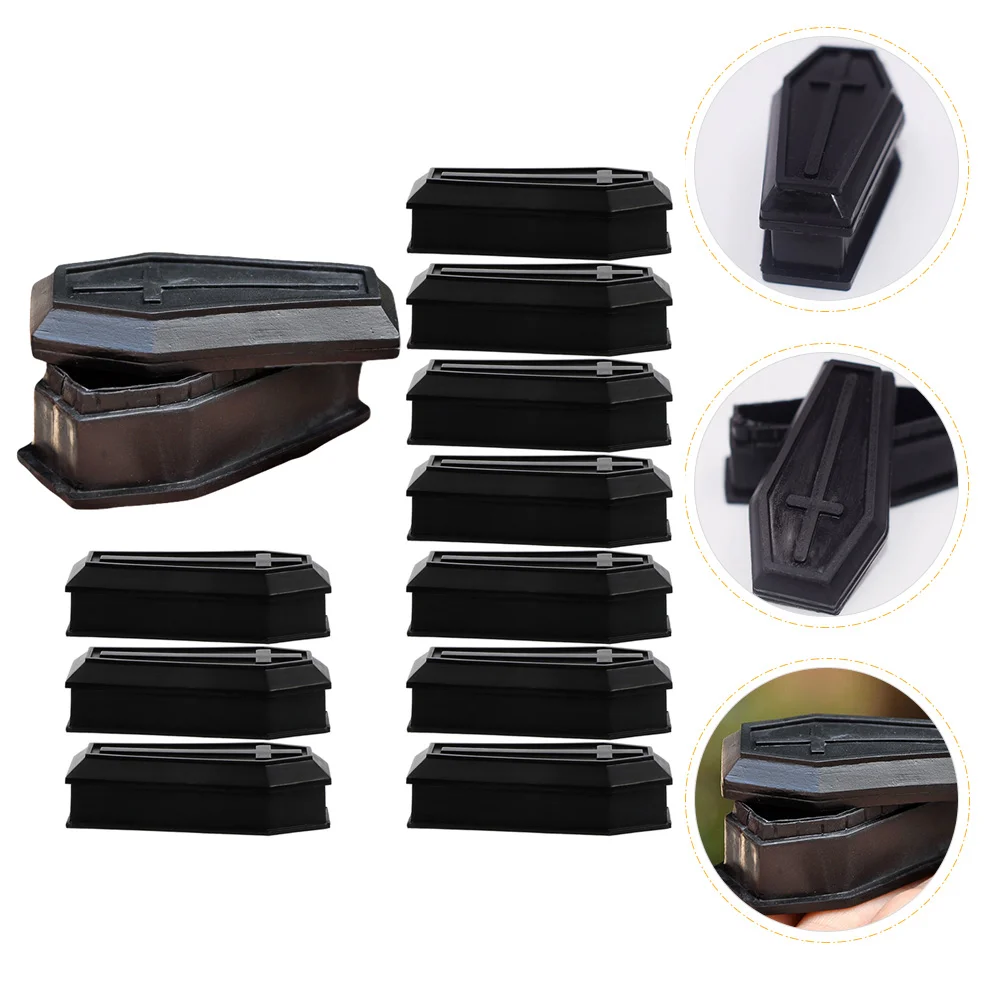 20pcs/10pcs Mini Coffin Boxes Figurines Halloween Candy Box Decoration Black Coffin Model Coffin Tricky Props 5.5x2.7x2.3cm
20pcs/10pcs Mini Coffin Boxes Figurines Halloween Candy Box Decoration Black Coffin Model Coffin Tricky Props 5.5x2.7x2.3cm