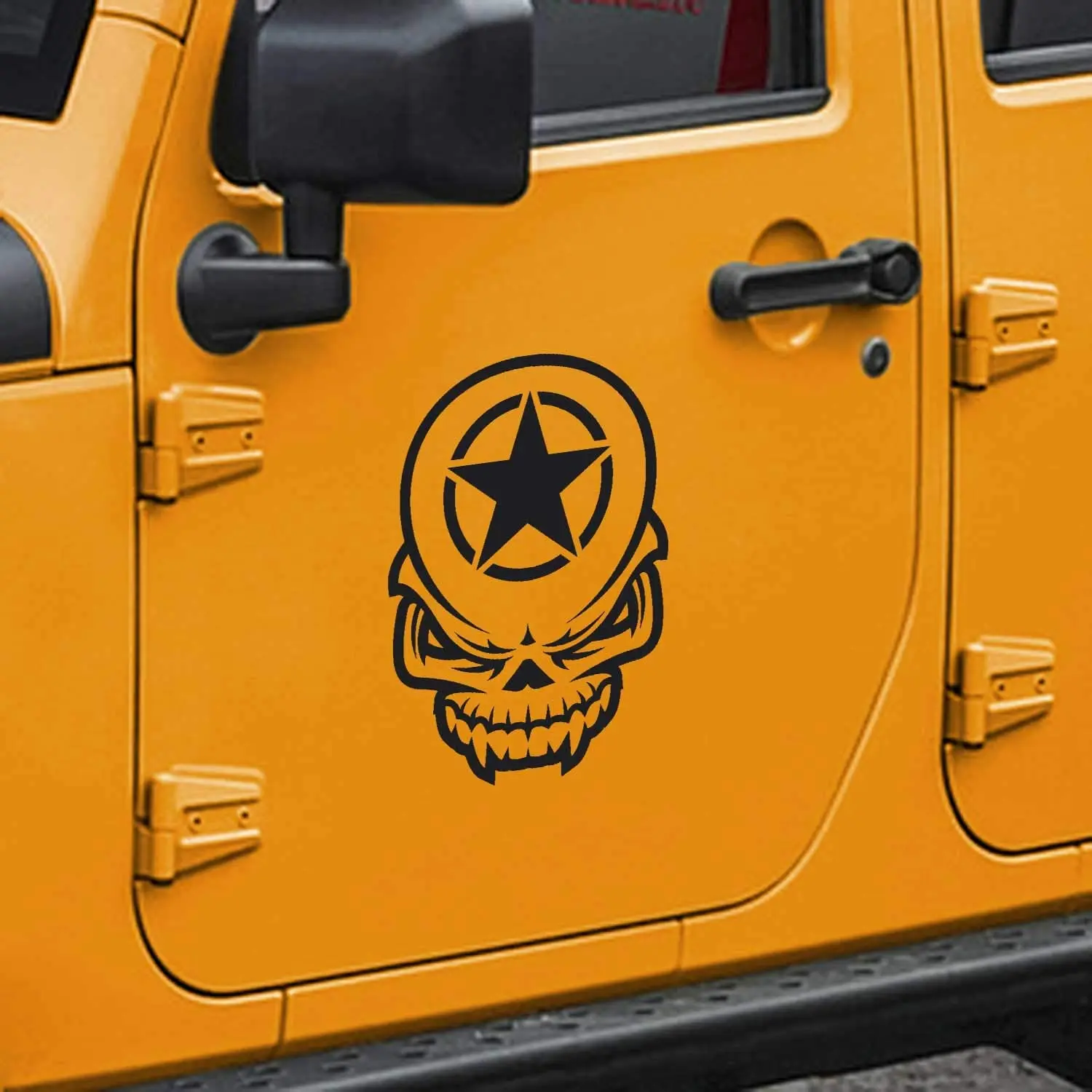 SkunkMonkey - Skull & Army Star Door Decals Compatible with Jeep Wrangler TJ LJ JK JKU - Silver Stickers - (Pair - Left and Righ
SkunkMonkey - Skull & Army Star Door Decals Compatible with Jeep Wrangler TJ LJ JK JKU - Silver Stickers - (Pair - Left and Righ