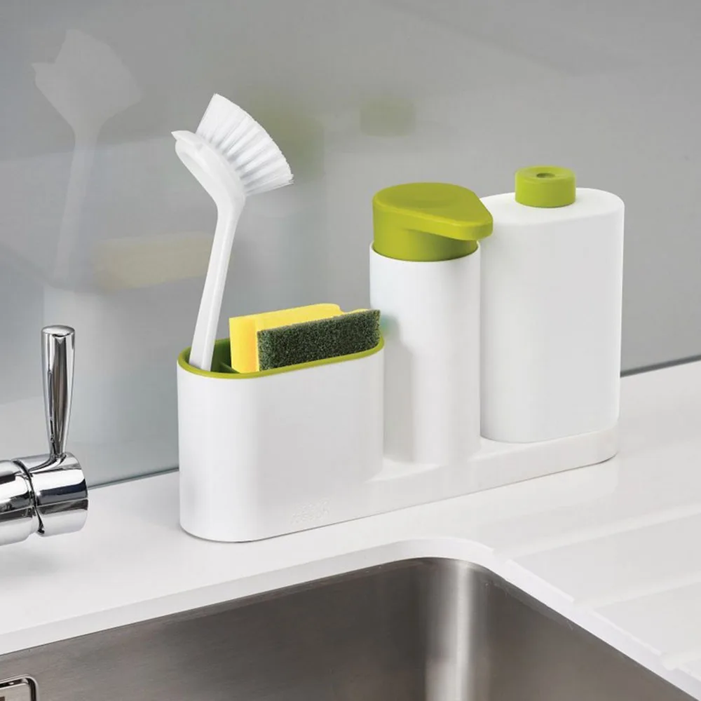 3in1 Kitchen Stoarge Rack for Cleaning Rack Dispenser Bottle Washing Sponge Brush Sink Holder Rack Liquid Soap Bottle
3in1 Kitchen Stoarge Rack for Cleaning Rack Dispenser Bottle Washing Sponge Brush Sink Holder Rack Liquid Soap Bottle