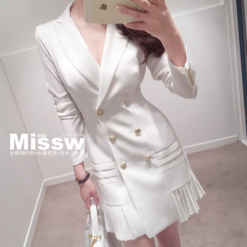 Bella Philosophy Elegant Ruffle Double Breasted Women Dress Office Blazer White Dress Autumn Winter Slim Suit Ladies Dresses
Bella Philosophy Elegant Ruffle Double Breasted Women Dress Office Blazer White Dress Autumn Winter Slim Suit Ladies Dresses
