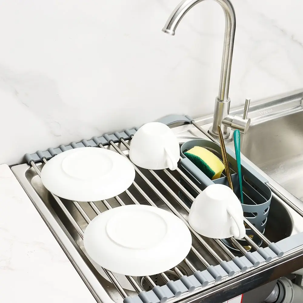 Kitchen Telescopic Folding Drain Rack Stainless Steel Kitchen Rack Sink Drying Dish Rack Kitchenware Storage Filter Rack
Kitchen Telescopic Folding Drain Rack Stainless Steel Kitchen Rack Sink Drying Dish Rack Kitchenware Storage Filter Rack