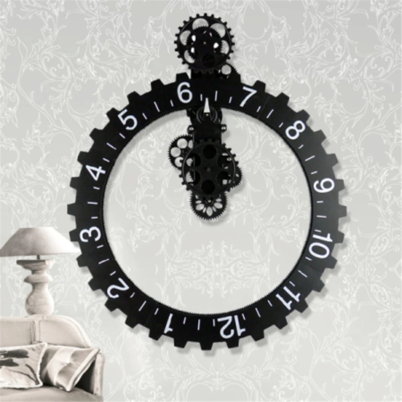 Modern Home Decor Mechanical Large Art Gear Quartz 3D Wall Clock Antique Vintage Wall Clock Living Room Decoration Wall Clock 
Modern Home Decor Mechanical Large Art Gear Quartz 3D Wall Clock Antique Vintage Wall Clock Living Room Decoration Wall Clock