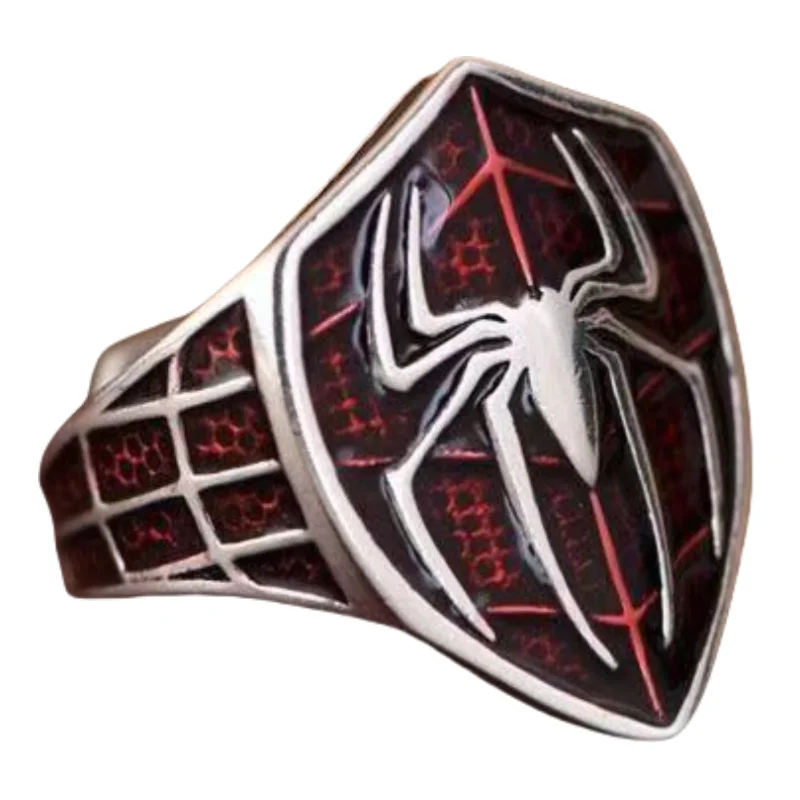 Персонализированное кольцо Marvel Spider-Man регулируемый размер периферийное для пары
