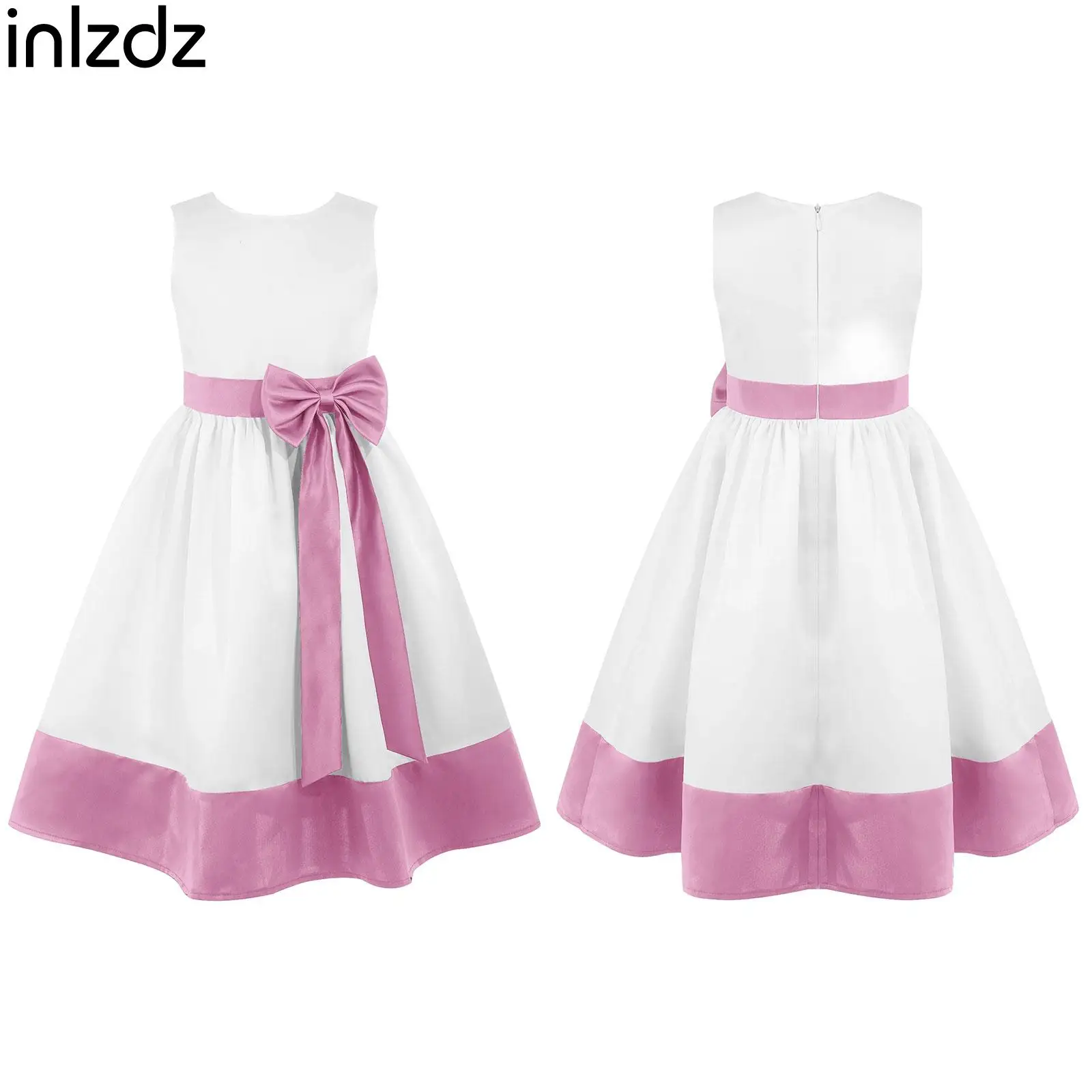 inIzdz Kids Girls 4-14 Full Satin Material Sleeveless Round Neck A-Line Dance Dress Wedding Evening Party Dress Hem Edge Wears
inIzdz Kids Girls 4-14 Full Satin Material Sleeveless Round Neck A-Line Dance Dress Wedding Evening Party Dress Hem Edge Wears