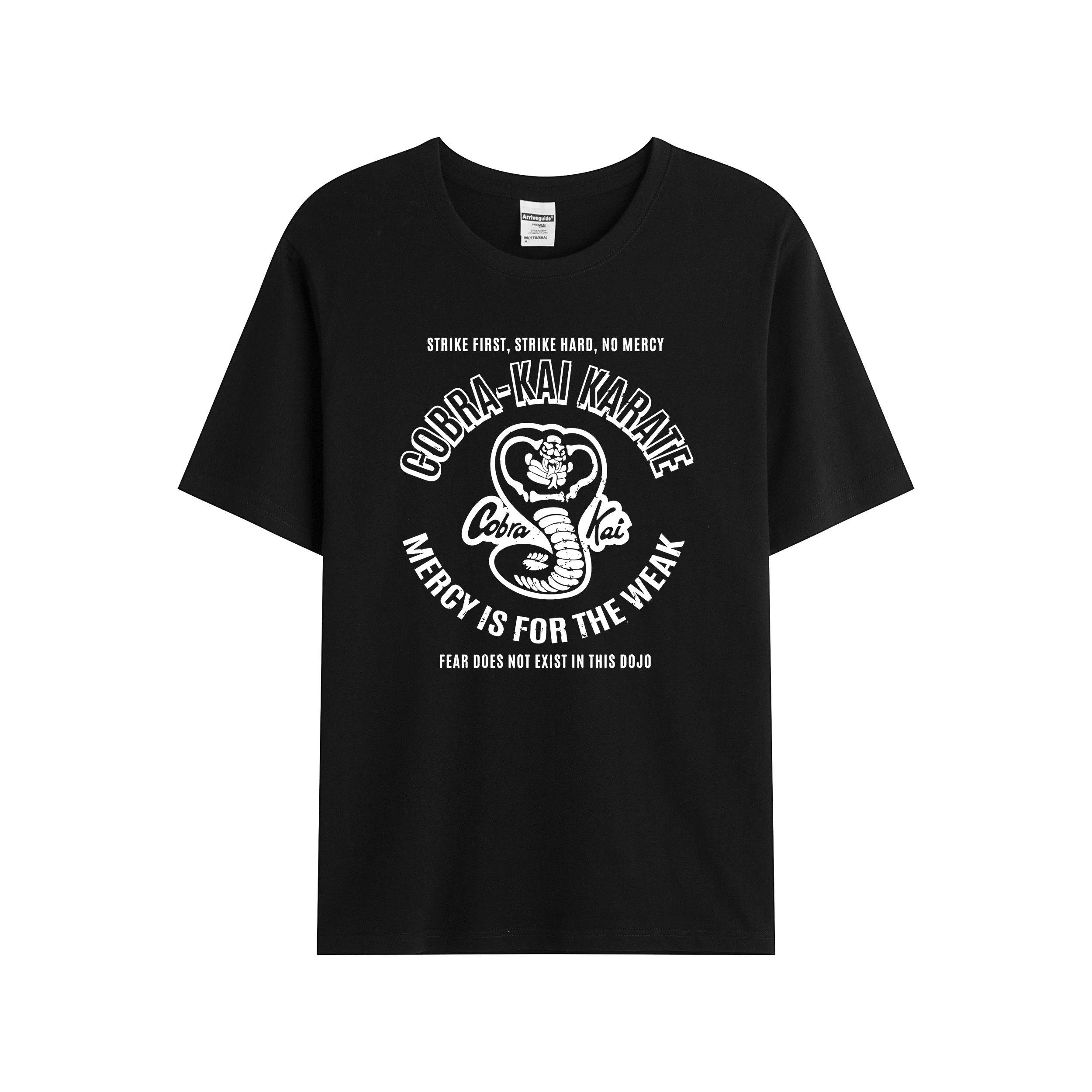Men/Women's Summer Black Street Fashion Hip Hop Cobra Kai Karate Mercy Is For The Weak T-shirt Cotton Tees Short Sleeve Tops
Men/Women's Summer Black Street Fashion Hip Hop Cobra Kai Karate Mercy Is For The Weak T-shirt Cotton Tees Short Sleeve Tops