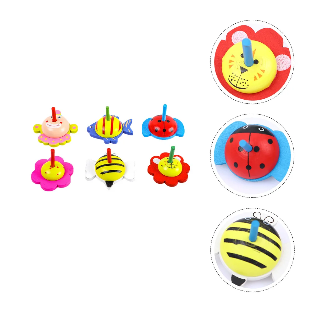 6 Pcs Decompression Toys Wooden Top Creative -tops Stress Reliever Great Party Favors Kids' Gyroscopes Child 
6 Pcs Decompression Toys Wooden Top Creative -tops Stress Reliever Great Party Favors Kids' Gyroscopes Child