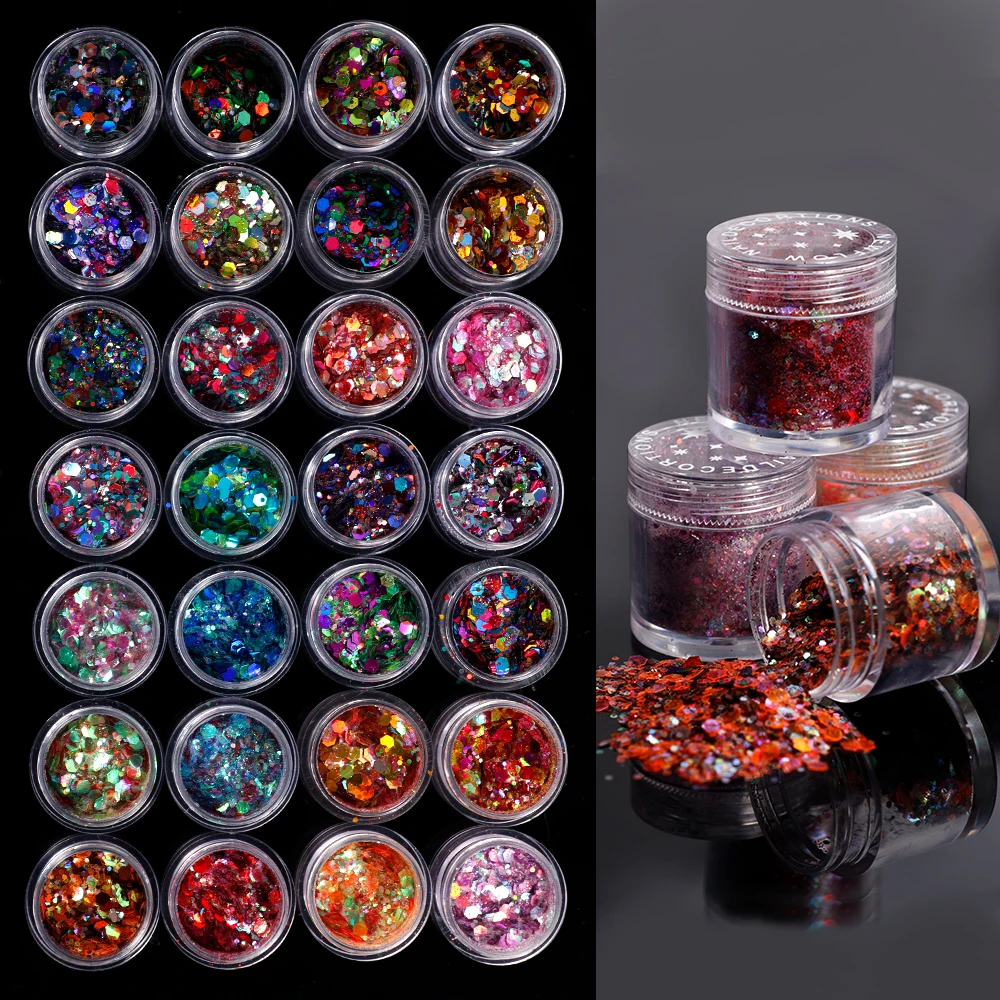 50g/Bag Holographic Nail Glitter Sequins Mixed Size Hexagons Chunky Flakes Nail Art Decoration Paillette Manicure Accessories
50g/Bag Holographic Nail Glitter Sequins Mixed Size Hexagons Chunky Flakes Nail Art Decoration Paillette Manicure Accessories