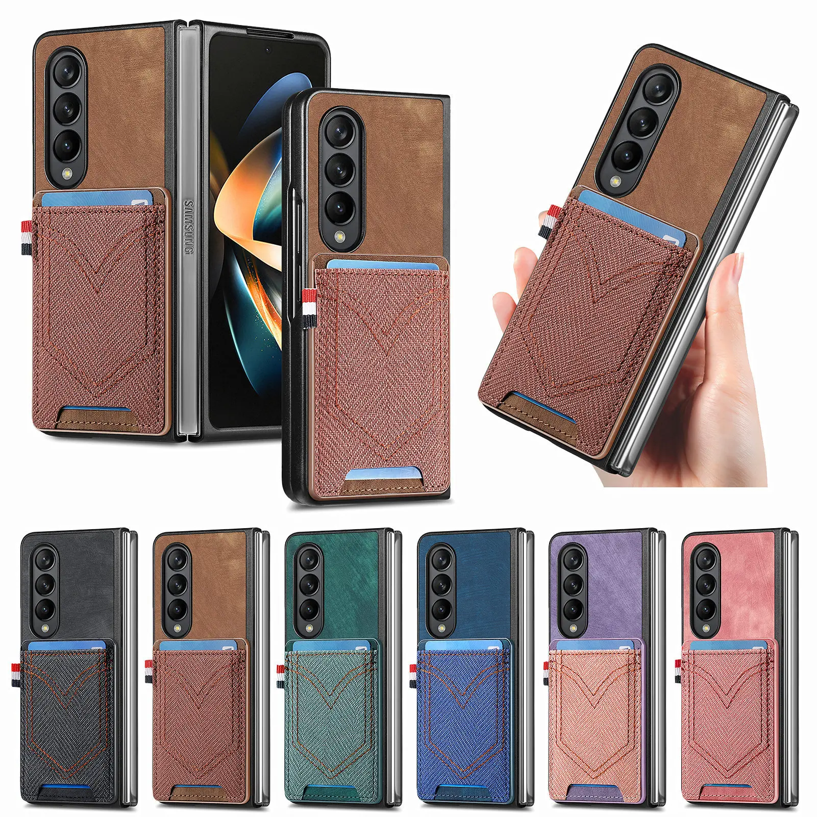 Чехол из ПУ кожи с отделением для карт для Samsung Galaxy Z Fold 5 Case F9460 Case
Чехол из ПУ кожи с отделением для карт для Samsung Galaxy Z Fold 5 Case F9460 Case