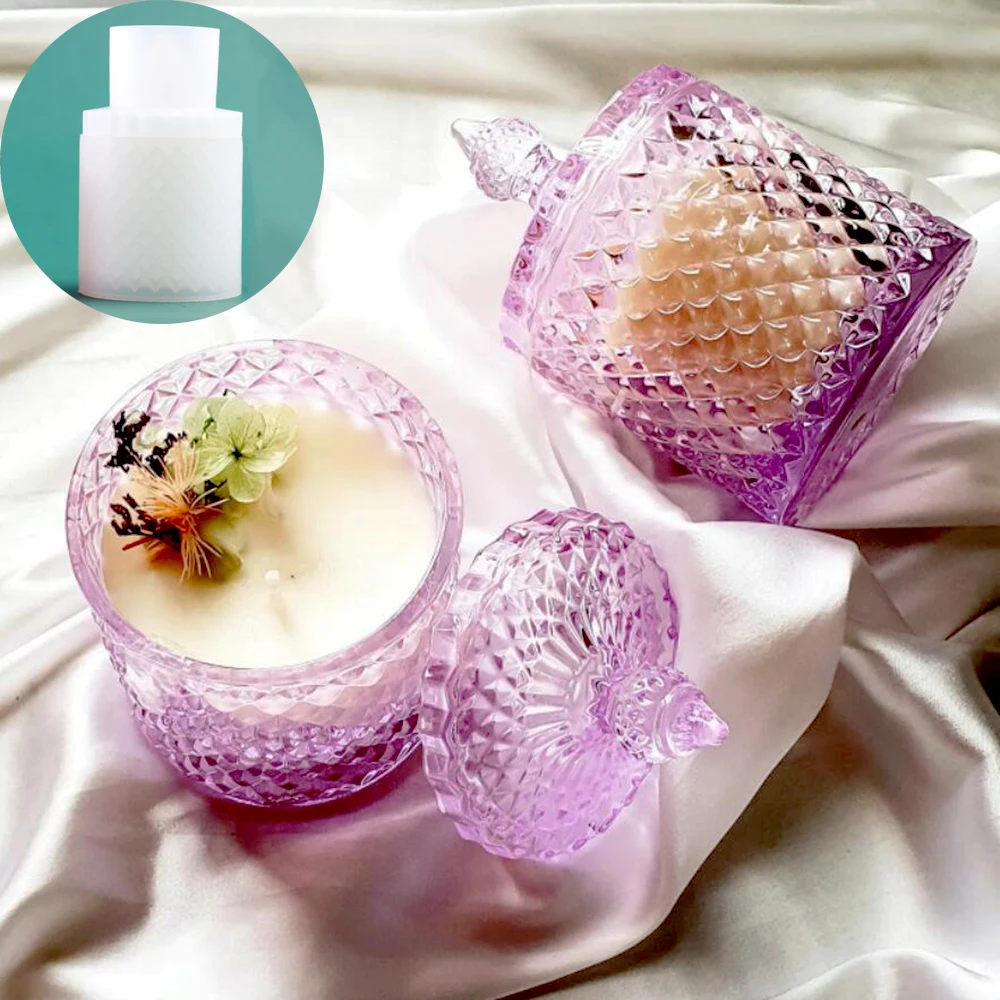 DIY Round Epoxy Candle Jar Silicone Molds for Handmade Plaster Concrete Storage Box Injection Mould Home Decoration Crafts
DIY Round Epoxy Candle Jar Silicone Molds for Handmade Plaster Concrete Storage Box Injection Mould Home Decoration Crafts
