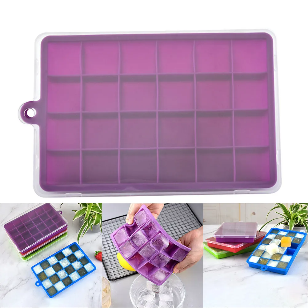 24 Grids Ice Tray With Lid Ice Cube Mold Magnum Silicone Mold Whiskey Cocktail Drink Chocolate Ice Cream Maker Party Bar
24 Grids Ice Tray With Lid Ice Cube Mold Magnum Silicone Mold Whiskey Cocktail Drink Chocolate Ice Cream Maker Party Bar