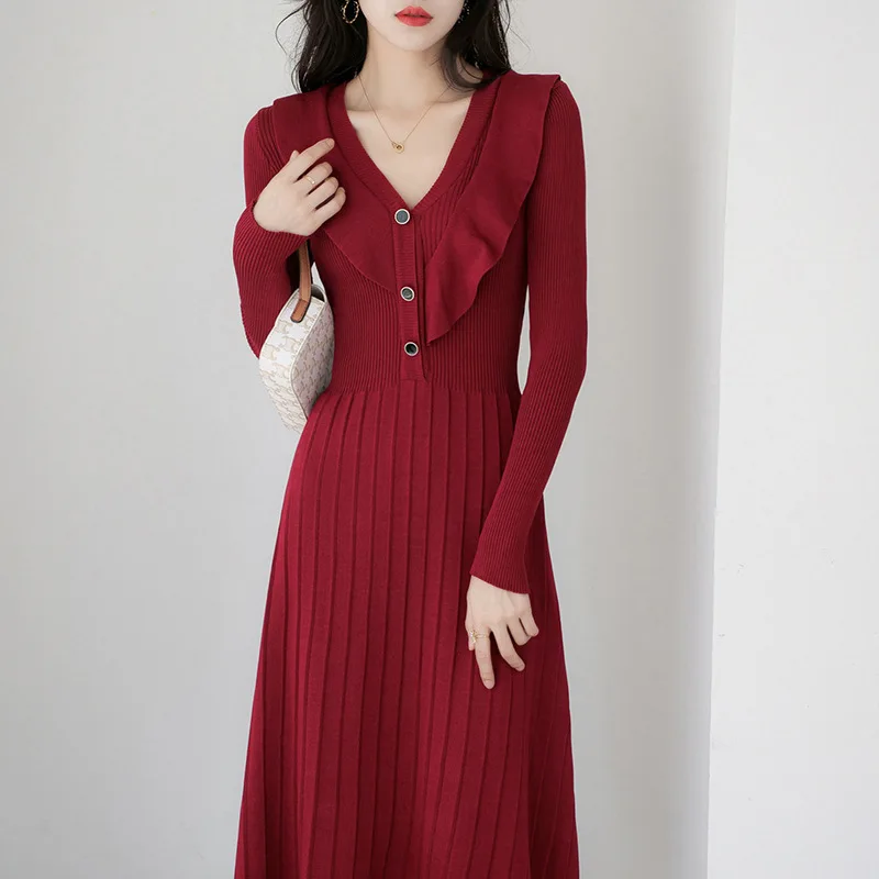 High Quality 2023 Falbala Joint Design Women Dress Female Evening Party Autumn Winter Crop Top Clothes Casual Y2k Grace Robe
High Quality 2023 Falbala Joint Design Women Dress Female Evening Party Autumn Winter Crop Top Clothes Casual Y2k Grace Robe