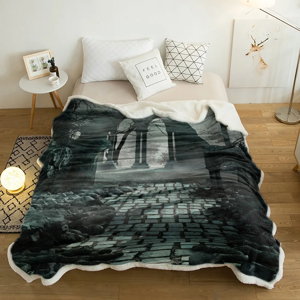 Halloween Architecture Horror Night Lamb Cashmere Fleece Blanket Home Bed Sofa Winter Sherpa Bedding Kids Thick Bedspread
Halloween Architecture Horror Night Lamb Cashmere Fleece Blanket Home Bed Sofa Winter Sherpa Bedding Kids Thick Bedspread
