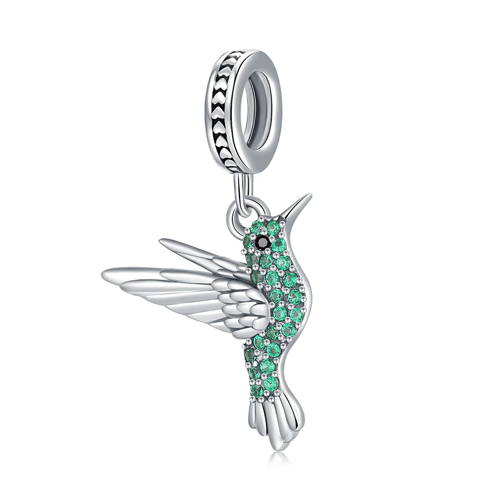 925 Sterling Silver Hummingbird Animal Charms Green Zircon Bead Fit Original European Bracelet for Women Jewelry Mother Day Gift
925 Sterling Silver Hummingbird Animal Charms Green Zircon Bead Fit Original European Bracelet for Women Jewelry Mother Day Gift