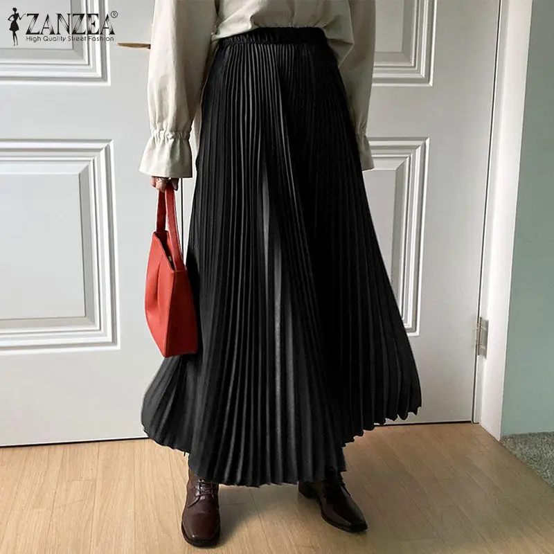 2022 Spring Women Elegant Swing Satin Skirts Paty A Line Skirts ZANZEA Fashion OL Pleated Jupe Femme High Waist Midi Mujer Falda
2022 Spring Women Elegant Swing Satin Skirts Paty A Line Skirts ZANZEA Fashion OL Pleated Jupe Femme High Waist Midi Mujer Falda