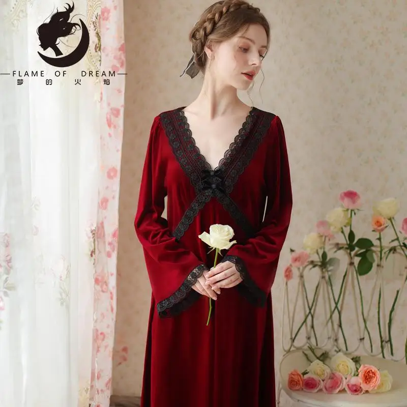 Flame of dream New Autumn And Winter Long Golden Velvet Fairy robe Thick Loose Horn Sleeve Home Clothing Nightgown2316
Flame of dream New Autumn And Winter Long Golden Velvet Fairy robe Thick Loose Horn Sleeve Home Clothing Nightgown2316