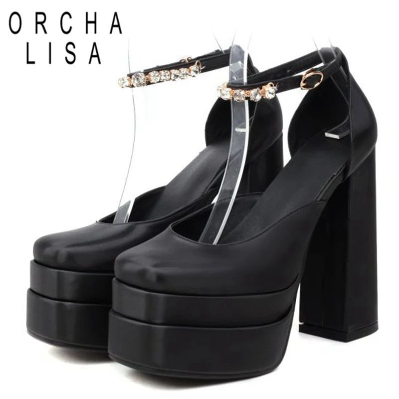ORCHALISA 2022 New Spring Ladies Pumps Sexy Style Square Toe High Thick Heel Platform Plus Size 34-43 Rhinestone Blue Pink S2982
ORCHALISA 2022 New Spring Ladies Pumps Sexy Style Square Toe High Thick Heel Platform Plus Size 34-43 Rhinestone Blue Pink S2982