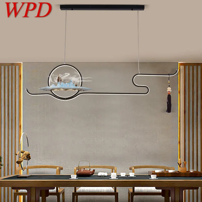Современная Подвесная лампа WPD, китайский Креативный светодиодный светильник в стиле Дзен для чайного дома, украшение для столовой, спальни 
Современная Подвесная лампа WPD, китайский Креативный светодиодный светильник в стиле Дзен для чайного дома, украшение для столовой, спальни