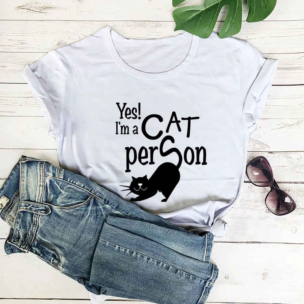 Summer Cotton Women TShirts Short Sleeve I’m A Cat Person Cat Lovers Ladies Regular Daily Tees Casual O-Neck Female Tees Shirts
Summer Cotton Women TShirts Short Sleeve I’m A Cat Person Cat Lovers Ladies Regular Daily Tees Casual O-Neck Female Tees Shirts