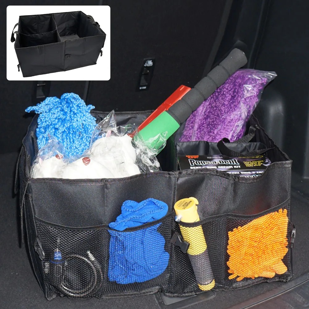 Multipurpose Car Trunk Organizer Collapsible Storage Box Multi-Compartment with Mesh Pockets Portable Cargo Storage For SUV
Multipurpose Car Trunk Organizer Collapsible Storage Box Multi-Compartment with Mesh Pockets Portable Cargo Storage For SUV