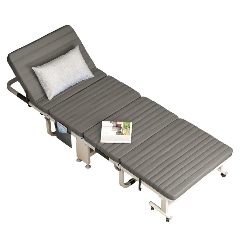 

Складная односпальная кровать для обеда, простая и удобная офисная кровать с откидывающейся спинкой, кровать для взрослых siesta