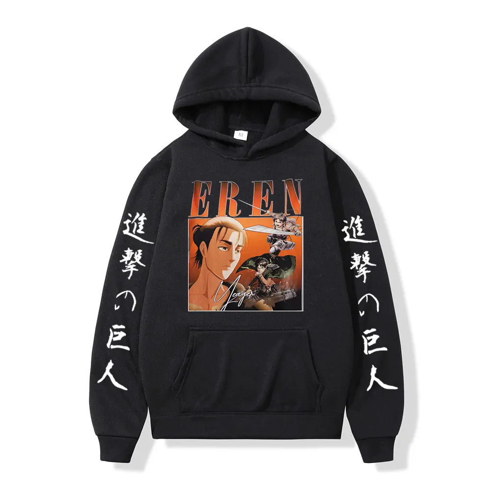 Anime Attack on Titan Hoodie Eren Yeager Eyes Graphic Hooded Swearshirt Men/Women Casual Pullover Shingeki No Kyojin Unisex Tops
Anime Attack on Titan Hoodie Eren Yeager Eyes Graphic Hooded Swearshirt Men/Women Casual Pullover Shingeki No Kyojin Unisex Tops