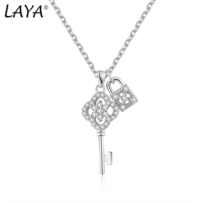 LAYA 925 Sterling Silver Elegant Key Design Shiny CZ Zircon Ladies Pendant Necklace Jewelry For Women Chain No Fade Jewelry 
LAYA 925 Sterling Silver Elegant Key Design Shiny CZ Zircon Ladies Pendant Necklace Jewelry For Women Chain No Fade Jewelry