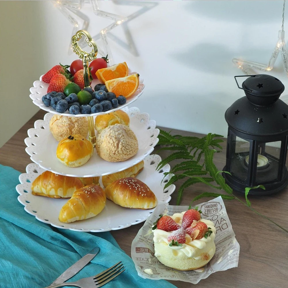 3 Layer Cake Stand Plates Style European Wedding Party Multi Layer Plastic Three-tier Fruit Tray Snack Candy Tray Kitchen Tools
3 Layer Cake Stand Plates Style European Wedding Party Multi Layer Plastic Three-tier Fruit Tray Snack Candy Tray Kitchen Tools