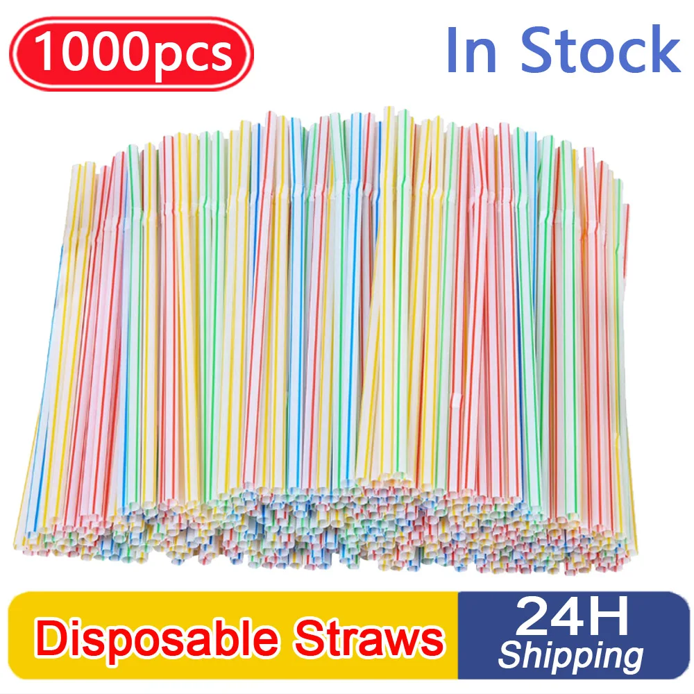 1000 Pcs Pcs Random Plastic Rietjes For Drinking Straws kitchen Graduate Party Event Supplies Striped Elbow Disposable Straw
1000 Pcs Pcs Random Plastic Rietjes For Drinking Straws kitchen Graduate Party Event Supplies Striped Elbow Disposable Straw