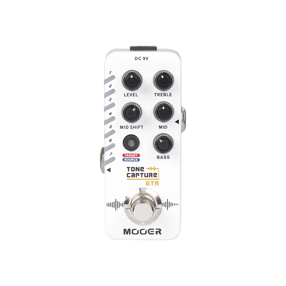 

MOOER Tone Capture GTR Guitar Effect Pedal Guitar Tuner 7 Preset Slots True Bypass or BUFFER BYPASS Guitar Effects Pedal