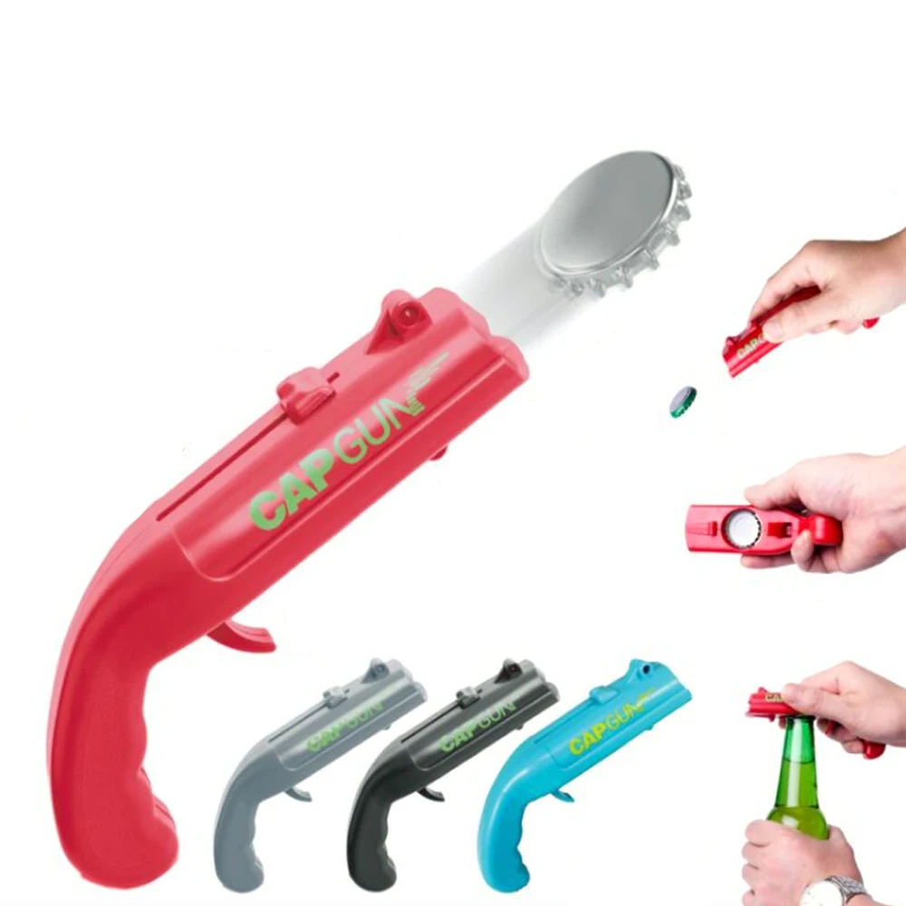 Bottle Opener Beer Cap Gun Tool Portable Beverage Drinking Launcher Gun Cap Launcher Shooter Party Supply Bar Kitchen Accessory
Bottle Opener Beer Cap Gun Tool Portable Beverage Drinking Launcher Gun Cap Launcher Shooter Party Supply Bar Kitchen Accessory