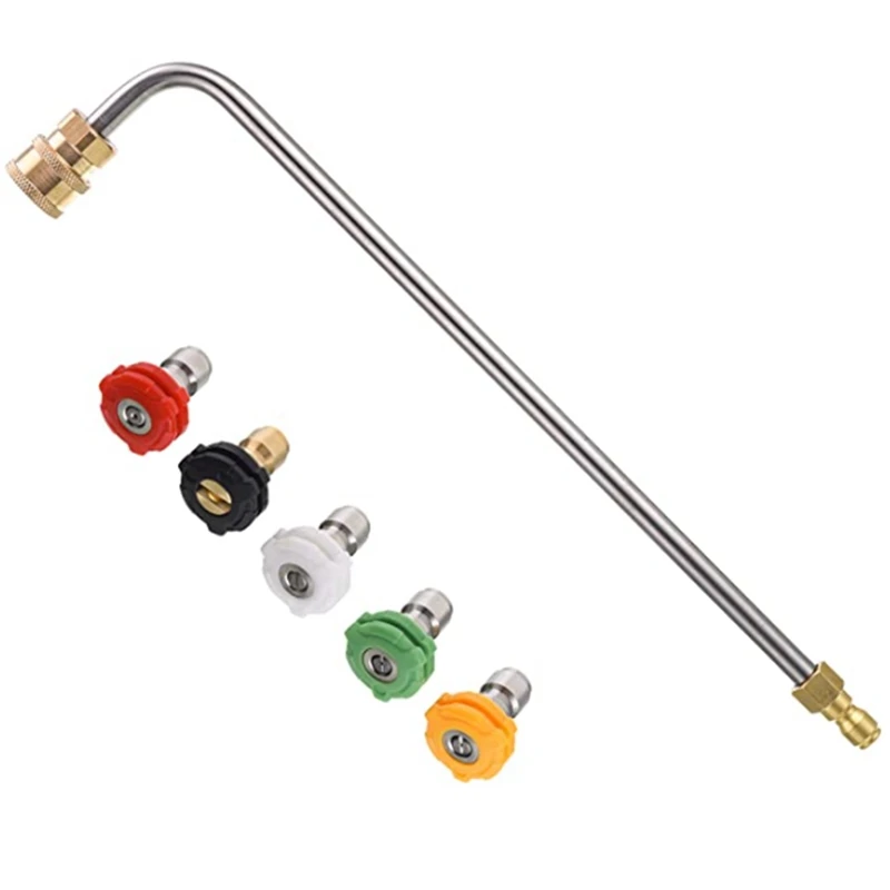 Pressure Washer Extension Wand, 90 Degree Curved Angled Lance Undercarriage And Gutter Cleaner Attachment
Pressure Washer Extension Wand, 90 Degree Curved Angled Lance Undercarriage And Gutter Cleaner Attachment