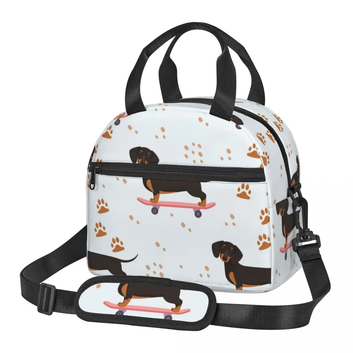 Thermal Insulated Bag Lunch Box Funny Dachshund On Skateboard Lunch Bag Fridge Bag Cooler Handbag Food Bag
Thermal Insulated Bag Lunch Box Funny Dachshund On Skateboard Lunch Bag Fridge Bag Cooler Handbag Food Bag