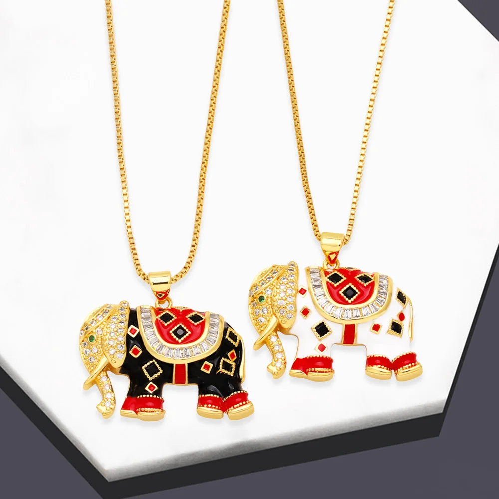 FLOLA Enamel Big White Elephant Necklace for Women Copper Zirconia Animal Necklace CZ Crystal Faith Jewelry Gifts nkeb585
FLOLA Enamel Big White Elephant Necklace for Women Copper Zirconia Animal Necklace CZ Crystal Faith Jewelry Gifts nkeb585