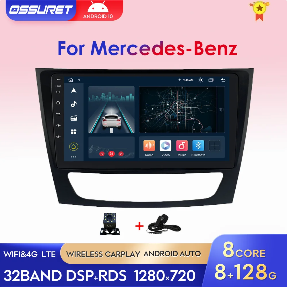 Автомобильный стерео-плеер Android10 2Din для Mercedes Benz E-Class W211 E200 E220 E300 E350 E270 W209 W463 W219 CLS350 DSP Wifi BT
Автомобильный стерео-плеер Android10 2Din для Mercedes Benz E-Class W211 E200 E220 E300 E350 E270 W209 W463 W219 CLS350 DSP Wifi BT
