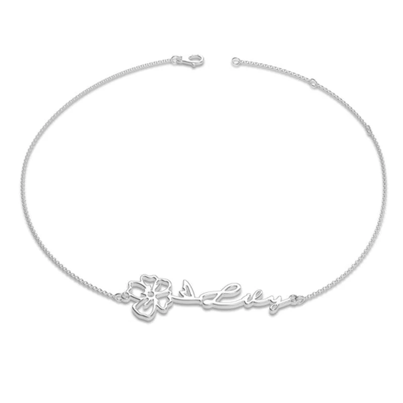 NOKMIT Custom Birth Flower Name Bracelet Adjustable Personalized Stainless Steel Silver Plated Fashion Jewelry Mother's Day Gift 
NOKMIT Custom Birth Flower Name Bracelet Adjustable Personalized Stainless Steel Silver Plated Fashion Jewelry Mother's Day Gift
