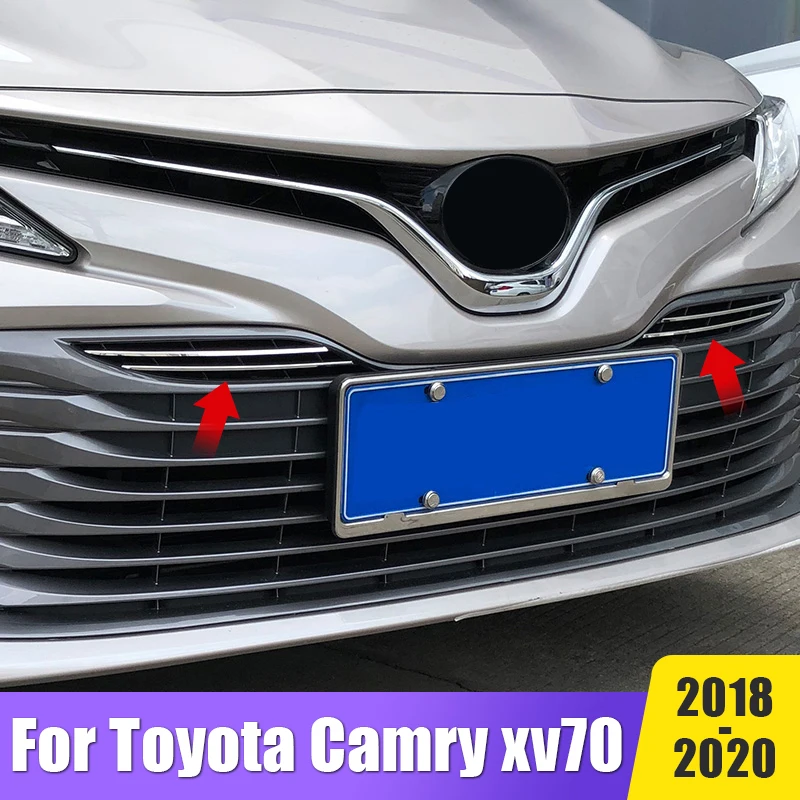 4Pcs Car Stainless Steel Front Grill Decoration Strips Cover Trim For Toyota Camry XV70 2018 2019 2020 LE XLE Hybrid Accessories
4Pcs Car Stainless Steel Front Grill Decoration Strips Cover Trim For Toyota Camry XV70 2018 2019 2020 LE XLE Hybrid Accessories