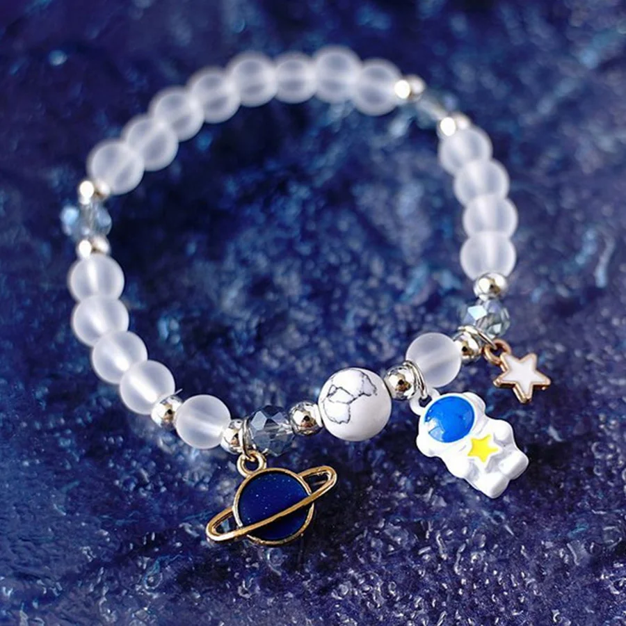 Creative Astronaut Crystal Glass Beaded Bracelets For Women Fashion Star Moon Planet Spaceman Bracelet Personality Jewelry Gifts
Creative Astronaut Crystal Glass Beaded Bracelets For Women Fashion Star Moon Planet Spaceman Bracelet Personality Jewelry Gifts