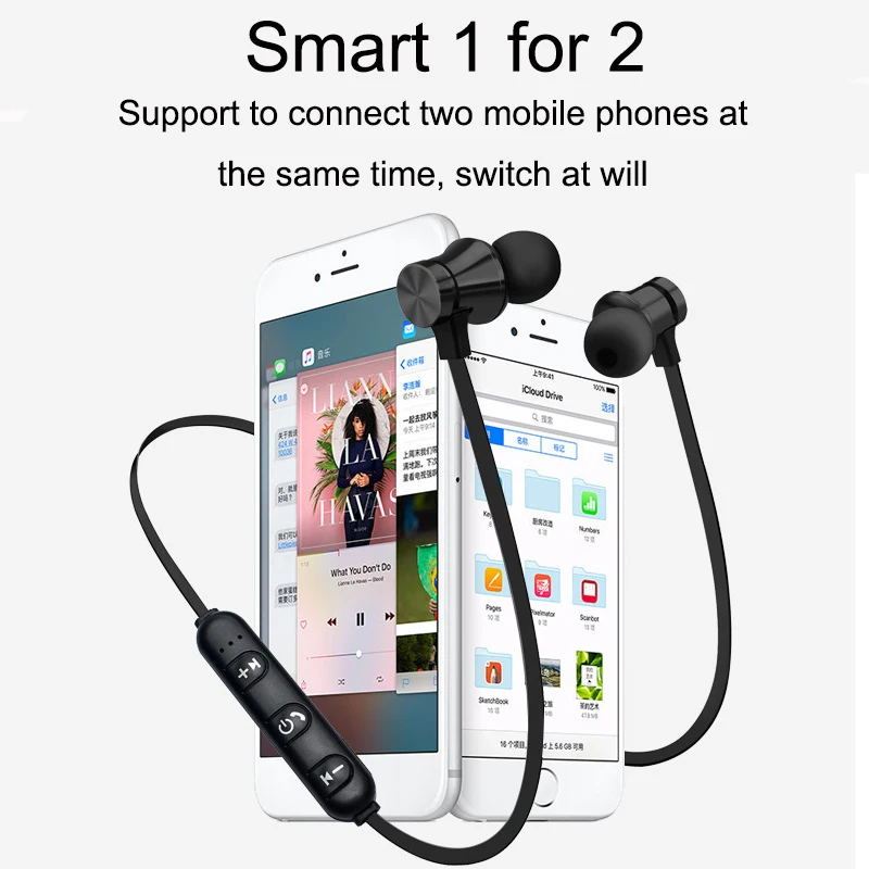 Magnetic Adsorption Wireless Bluetooth 4.2 In-Ear Earphone Sports Headphone Stereo Earpiece Fone De Ouvido For iPhone Samsung
Magnetic Adsorption Wireless Bluetooth 4.2 In-Ear Earphone Sports Headphone Stereo Earpiece Fone De Ouvido For iPhone Samsung